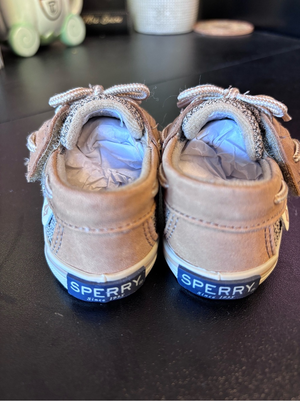 Sperry Kids Casual Boat Shoes in Tan - Classic Slip-On Style - Picture 3 of 4